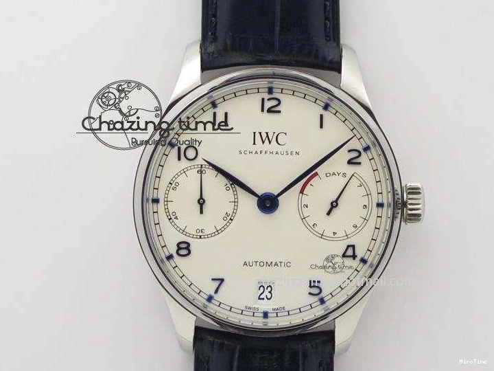 MIROTIME 0711 EasyCare Portuguese Real PR IW500705 ZF 1:1 Best Edition On Blue Leather Strap A52010 V 7310